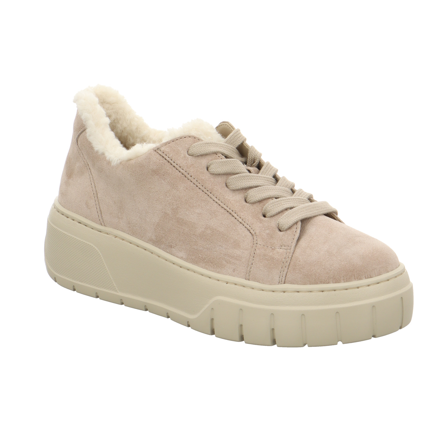 Schnürschuhe beige