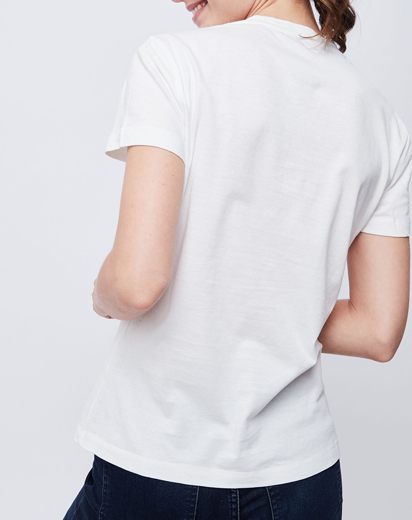John Galliano T-Shirt imprimé avec perles blanc cassé/multicolore