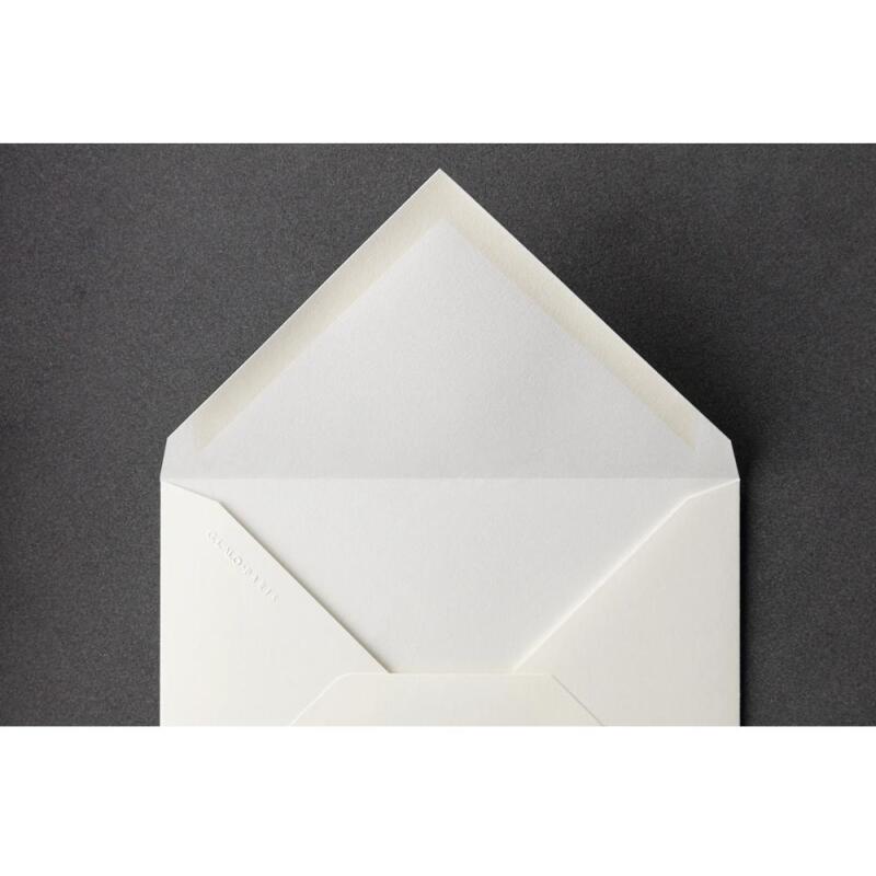 20 enveloppes C6 (114x162mm) Vélin pur coton gommées - Crème