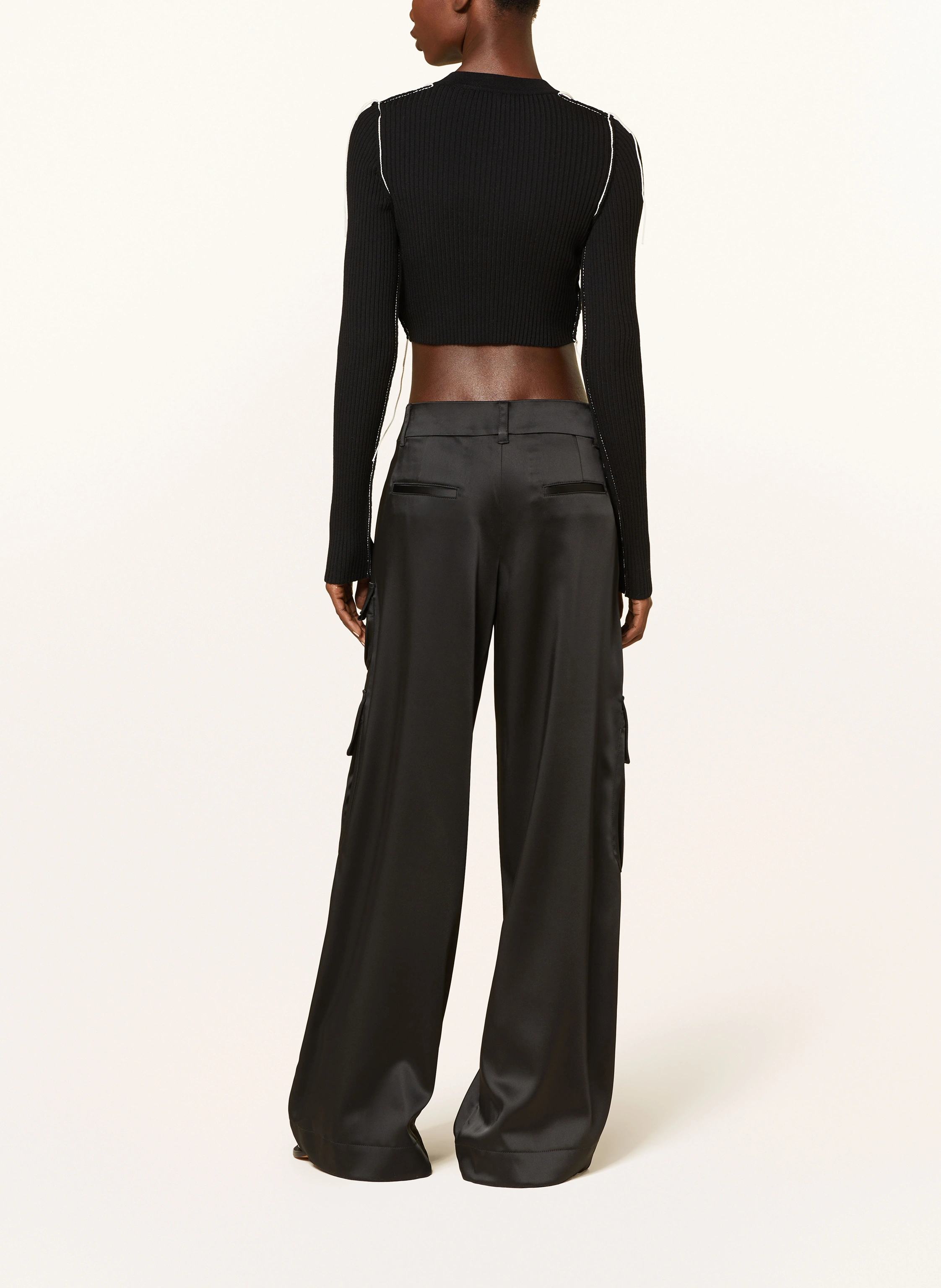 Off-White Cropped-Strickjacke