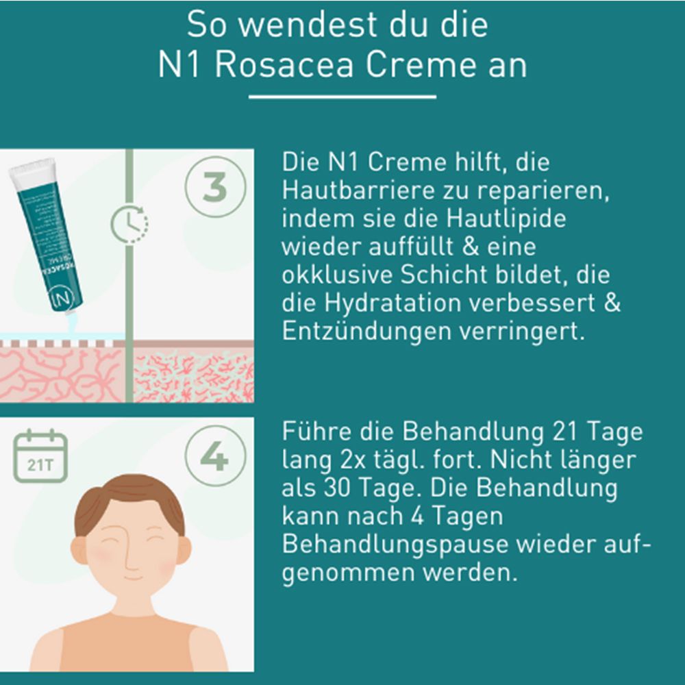 N1 Rosacea Crème – beruhigt und lindert Rötungen und Juckreiz