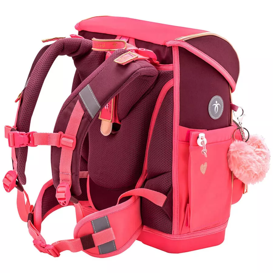 Belmil Schulranzen Premium Compact Plus Set 5-teilig Coral