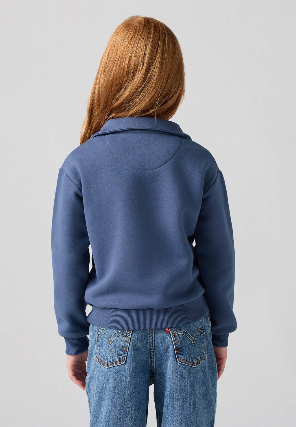 Levi's sweater COLLEGIATE met printopdruk middenblauw/wit