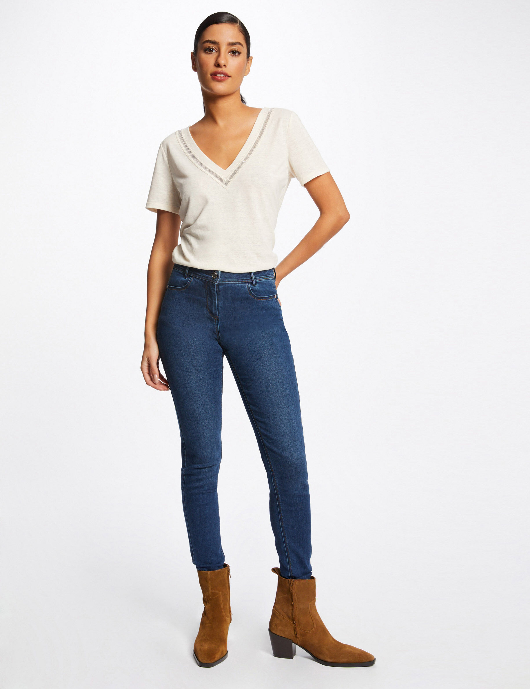 Jeans slim taille standard jean stone femme - jean_stone