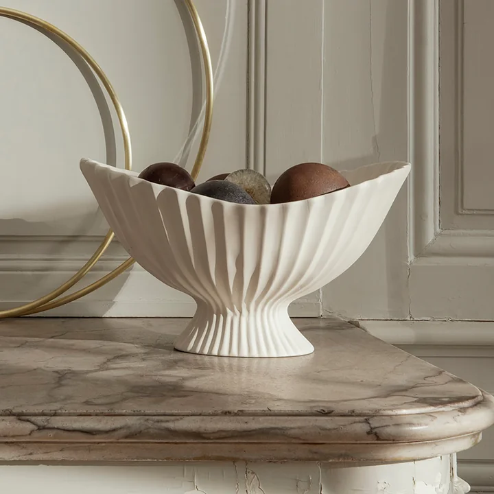Ferm Living - Fountain Dekoschale, medium, off-white