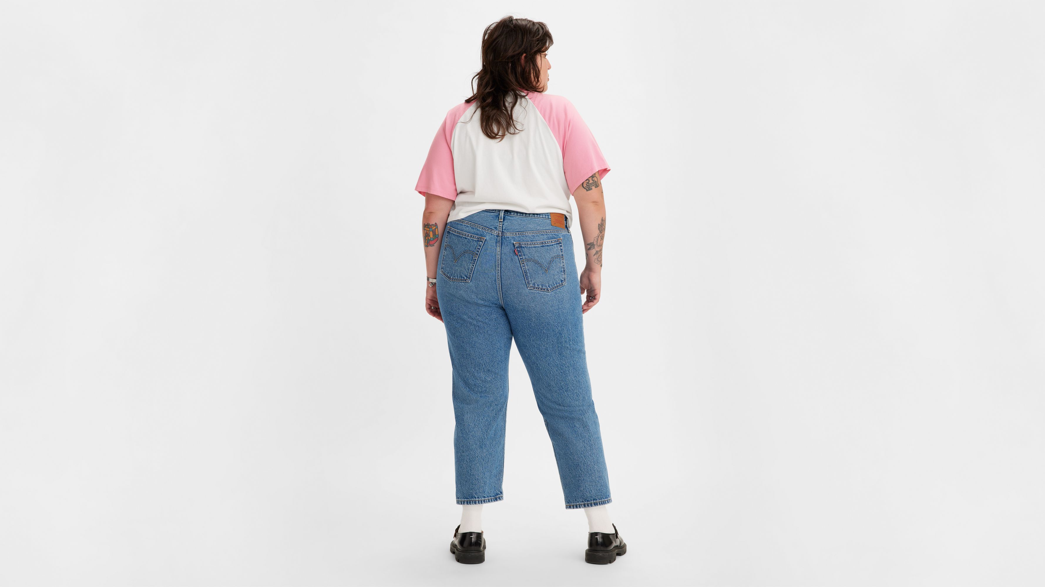 Jean 501® Original Crop (Grandes tailles) - Medium Indigo Worn In - Bleu
