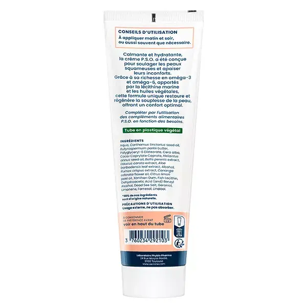 Creme hidratante Oemine PSO com lecitina marinha para pele seca 100ml