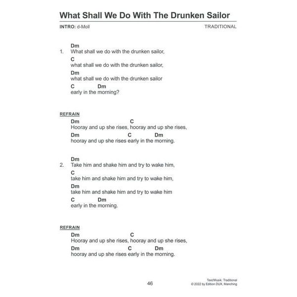 Edition Dux Songs für alle Akkorde