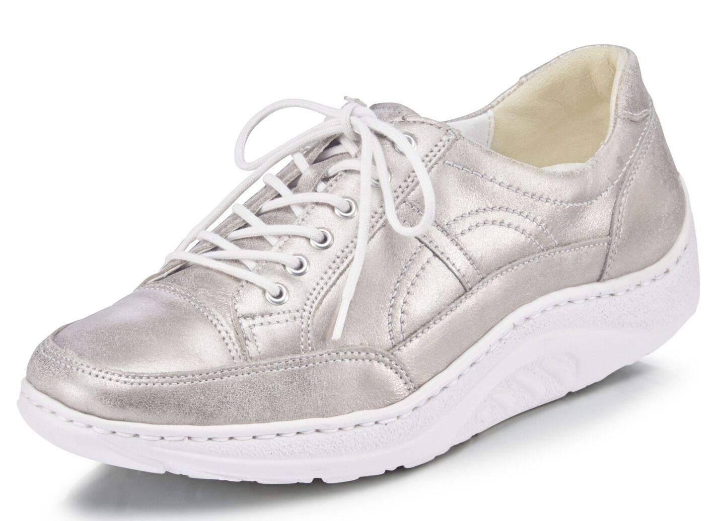 Waldläufer, bequeme Damen-Schnürschuhe, Weite H, Sohle mit Abrollfunktion