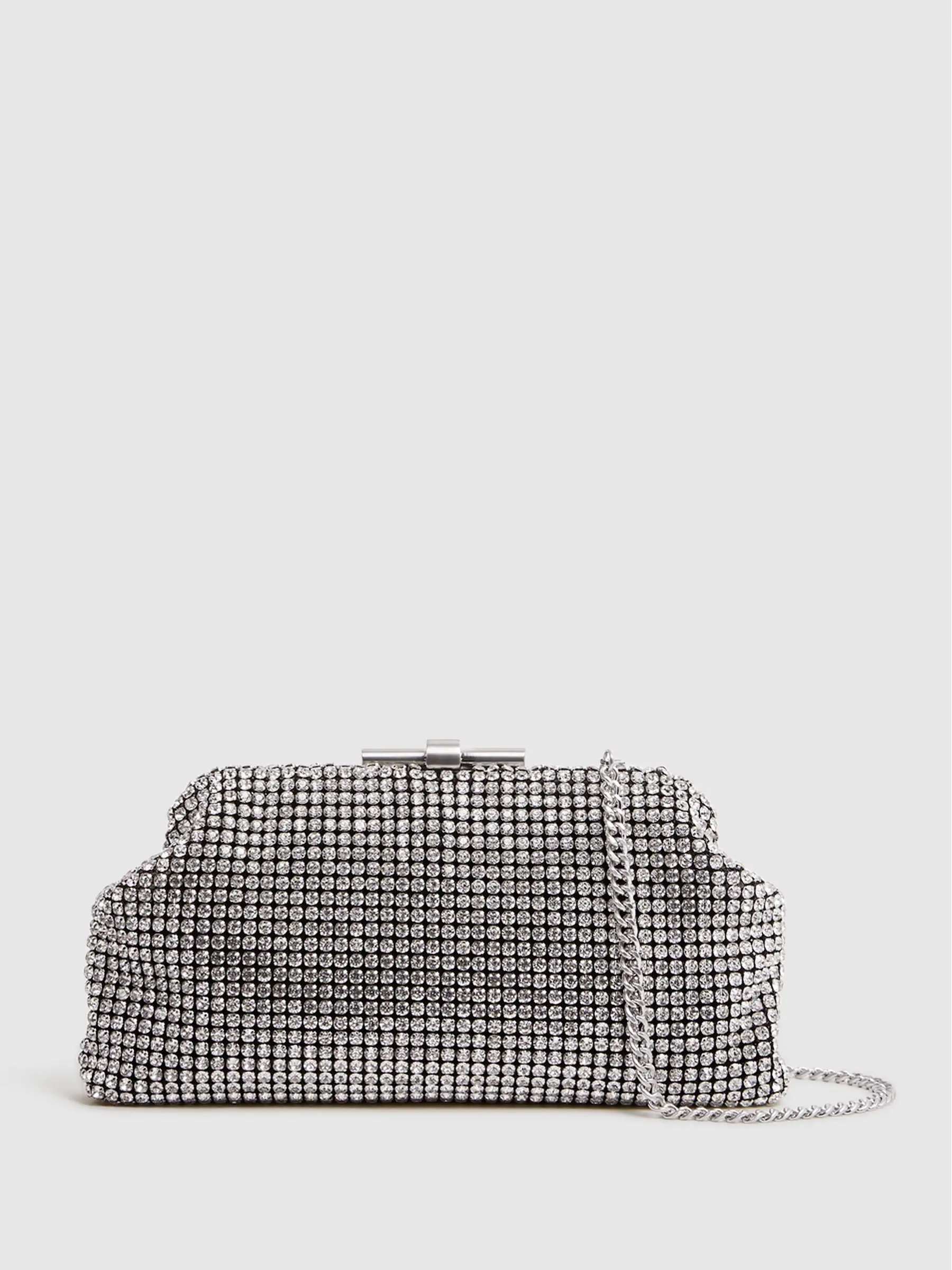 Zilver - Reiss versierde Adaline clutch