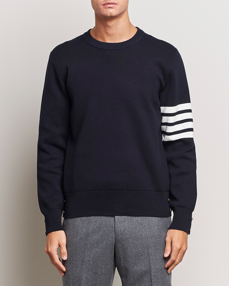 Thom Browne Milano Stitch Crew Neck  Navy