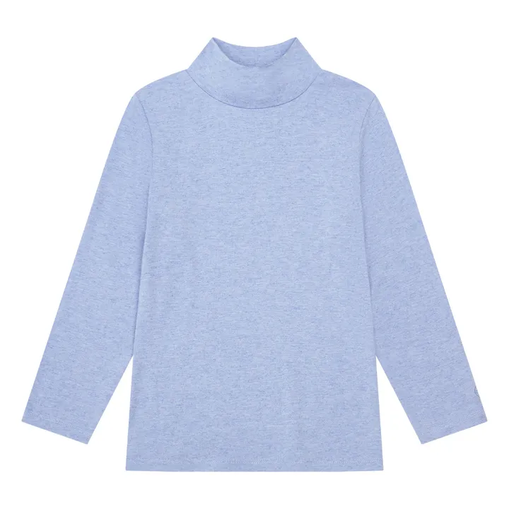 SMALLABLE BASICS Col Roulé Fille Manches Longues Jersey Laine | Bleu ciel