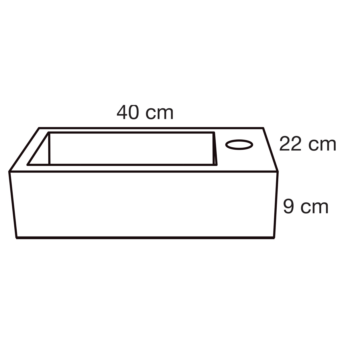 Differnz Hura fontein marmer 40x22cm wit