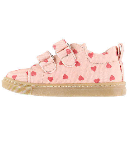 Angulus Sneakers - Leinwand - Rosebud Hearts/Tan