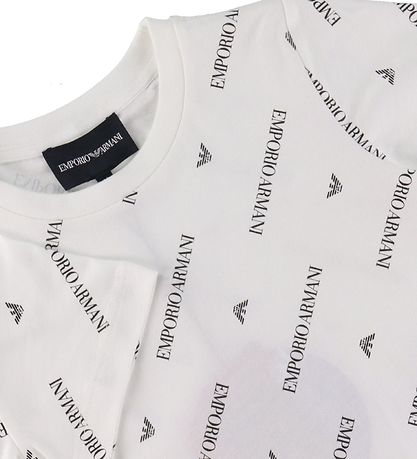 Emporio Armani T-Shirt - Weiß m. Text