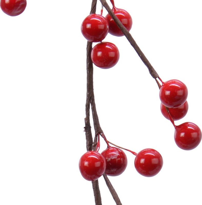 Decoris - Guirlande met Bessen - Rood - 130 cm - Kunststof