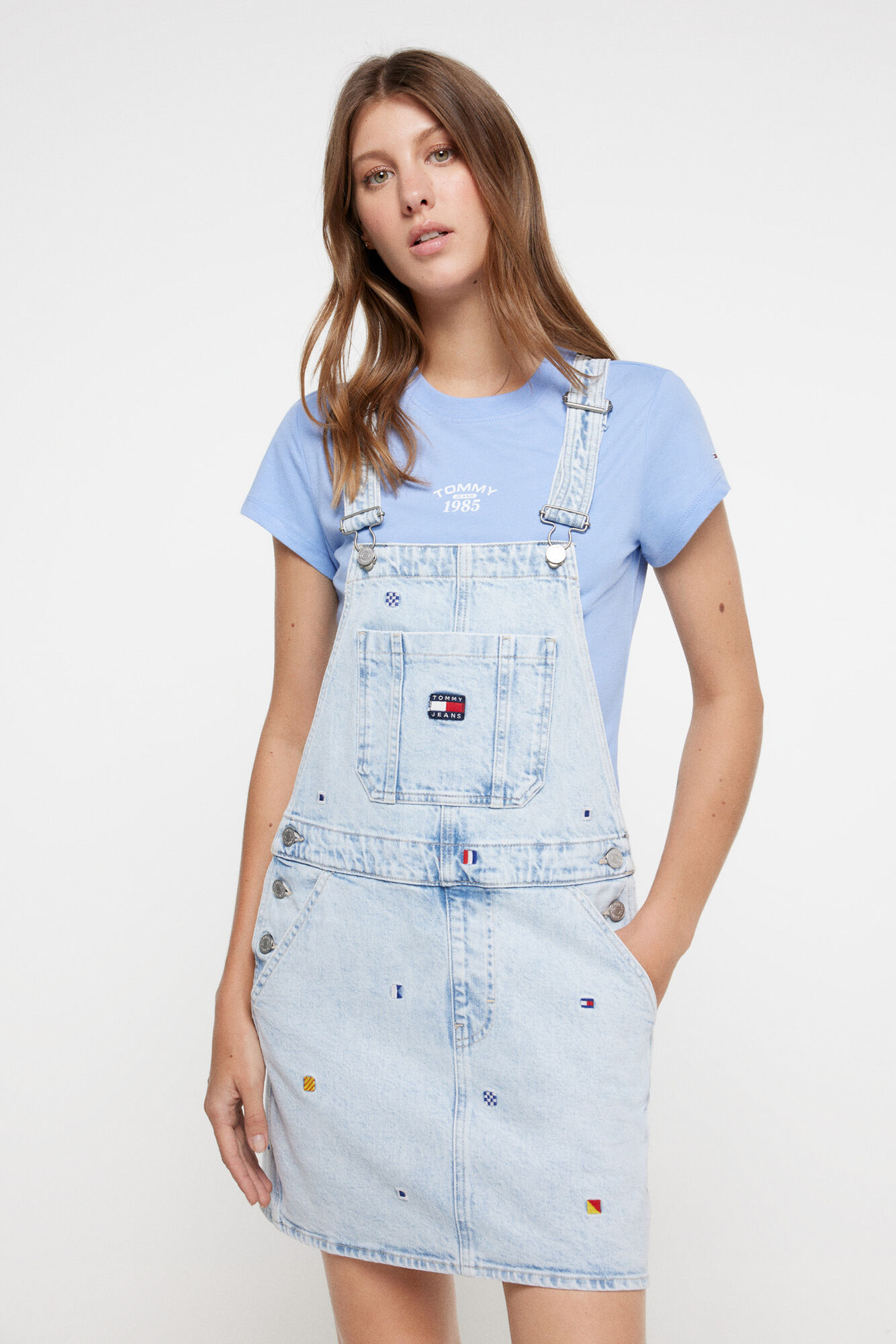 vestido jardineira jeans Tommy Jeans