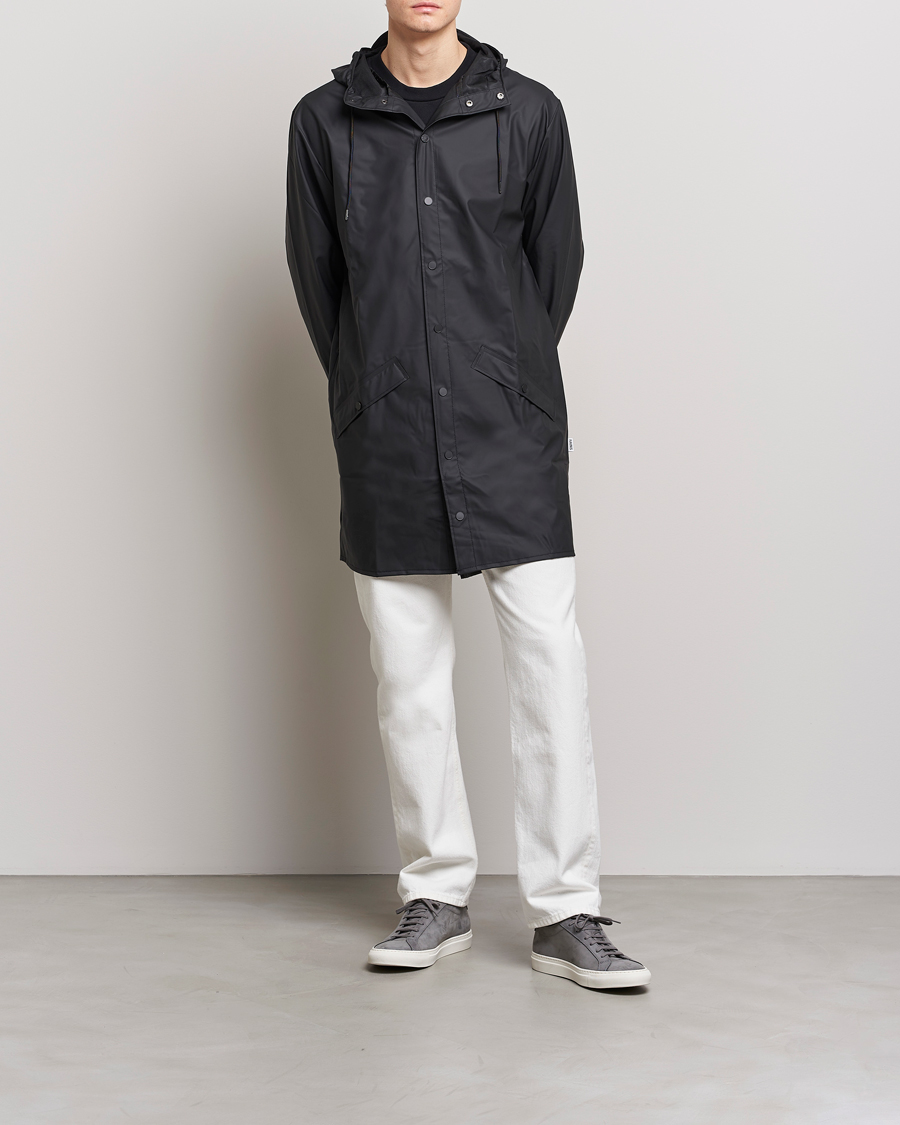 RAINS Long Jacket Black