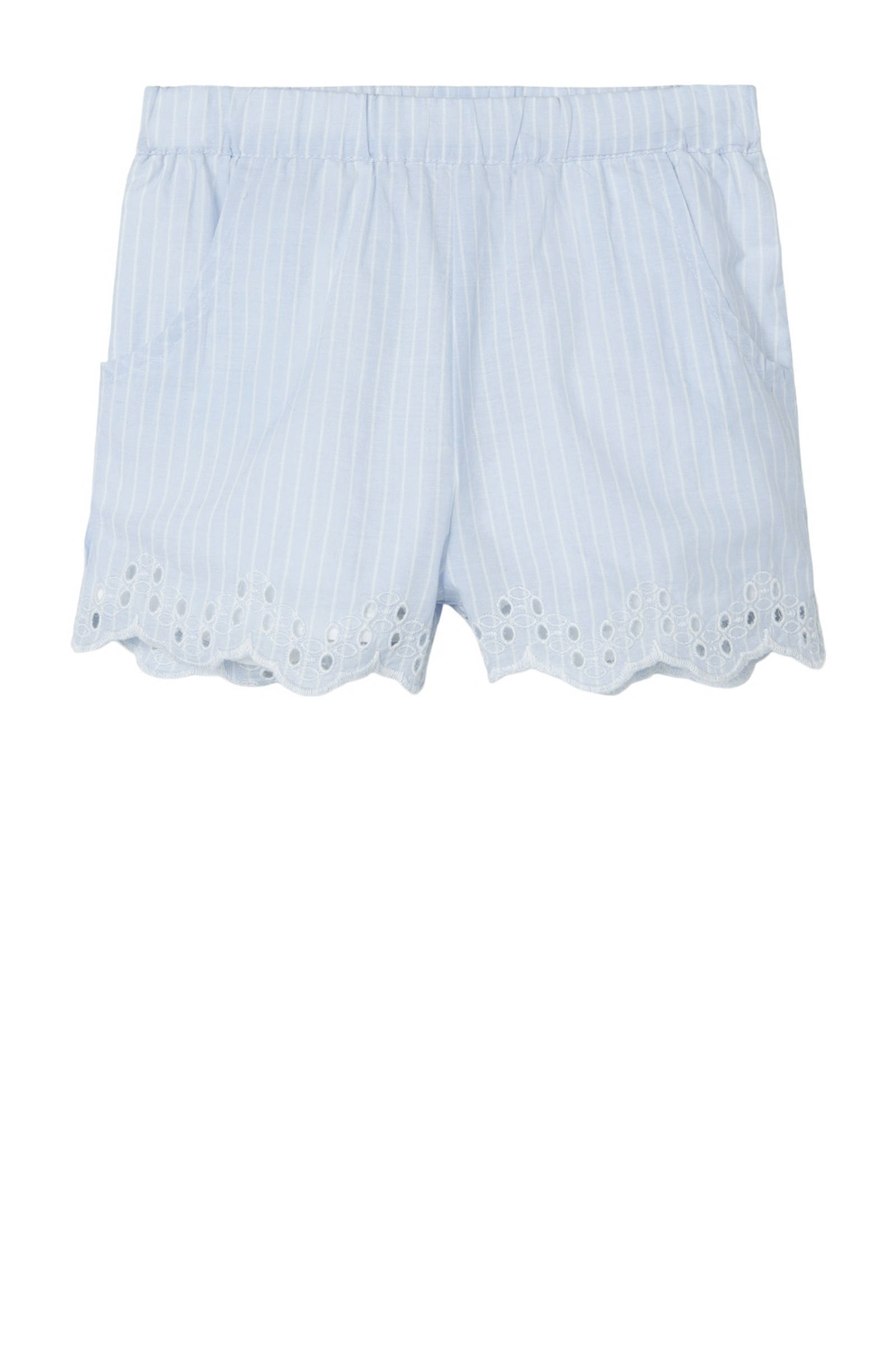 NAME IT gestreepte casual short NMFFESINNE lichtblauw