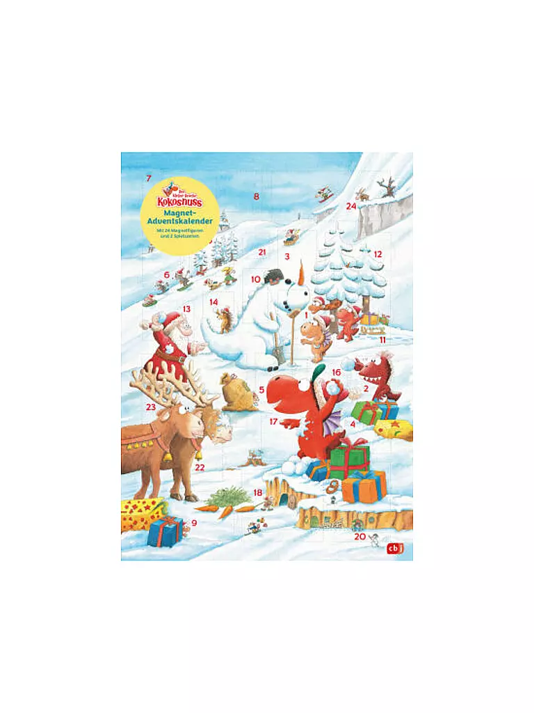 CBJ/CBT VERLAG Magnet Adventskalender - Der kleine Drache Kokosnuss keine Farbe