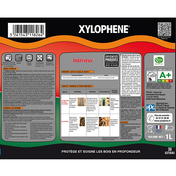 Traitement Poutres & Charpentes Xylophène 5L