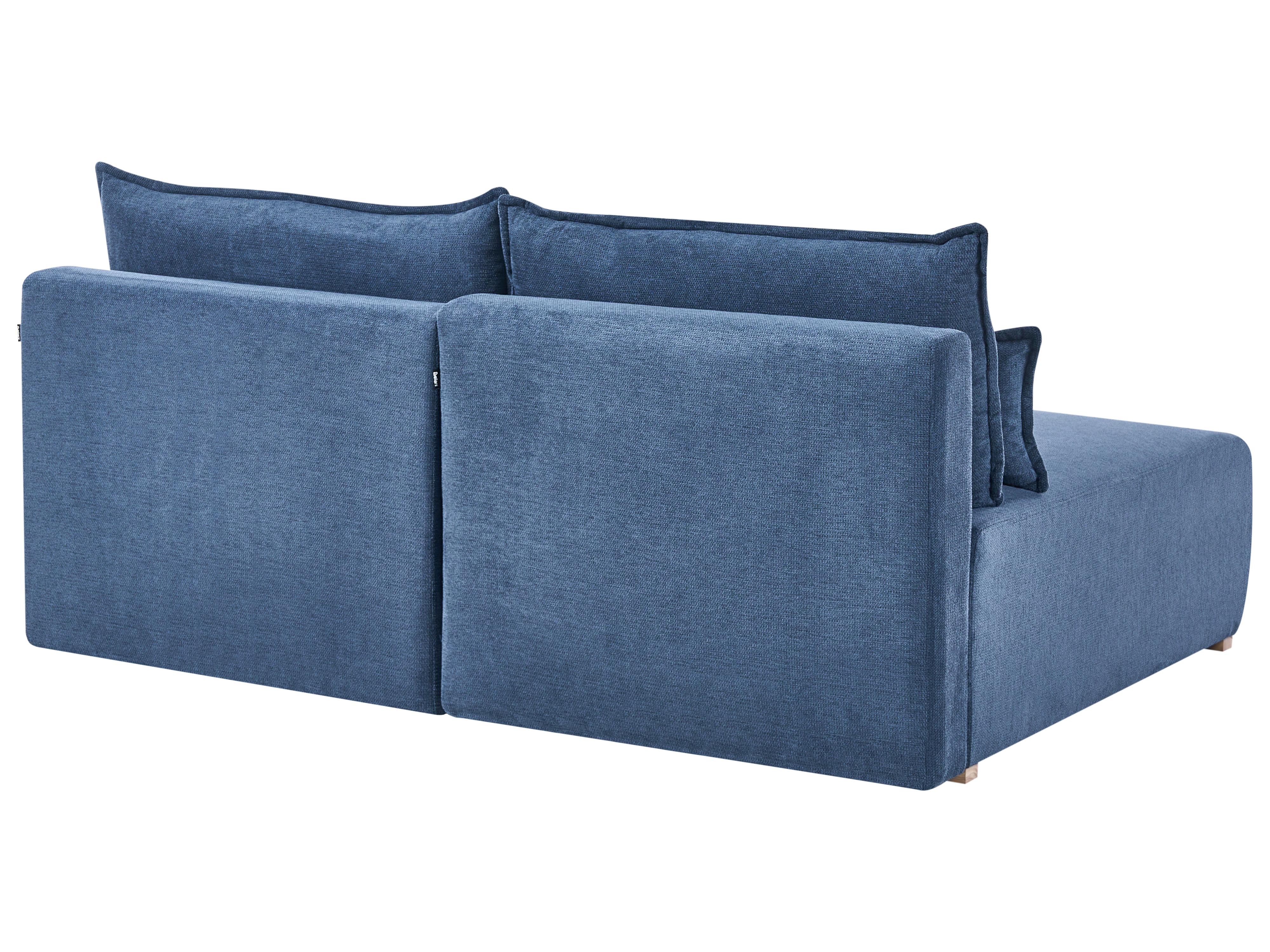 Modulaire hoekbank NERBO Stof Blauw rechtszijdig
