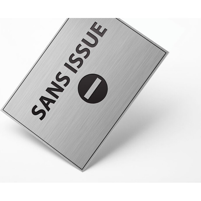Plaque gravée sans issue