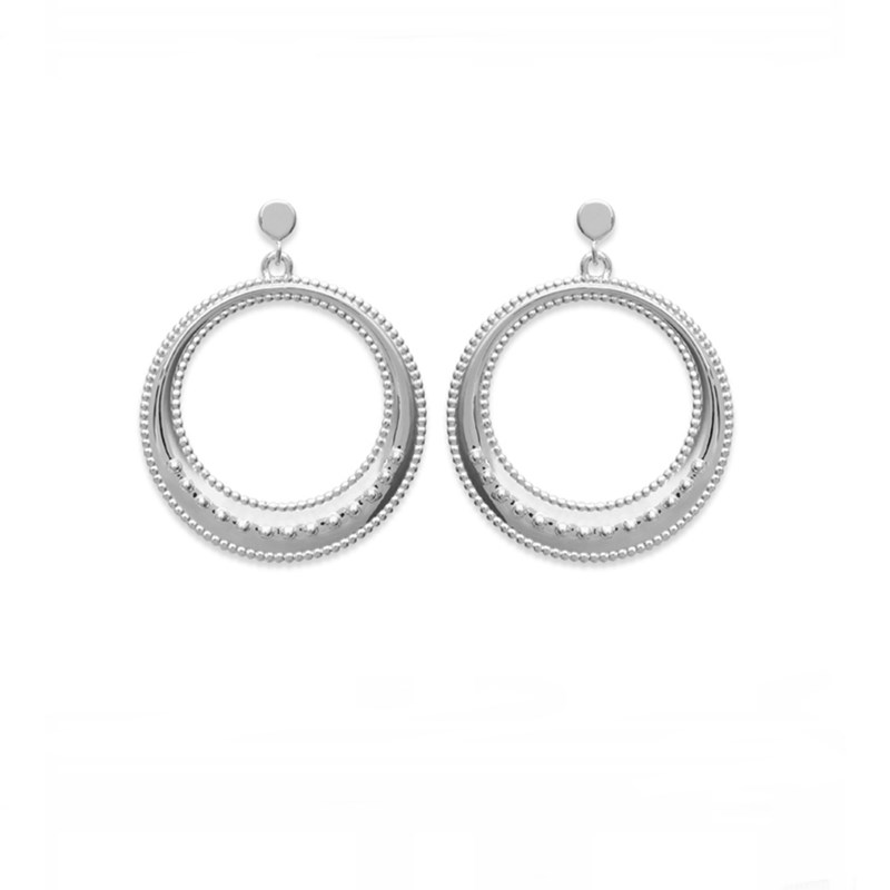 Boucles d'oreilles plaqué or ou argent VICTORIA - Bijoux Privés Discovery