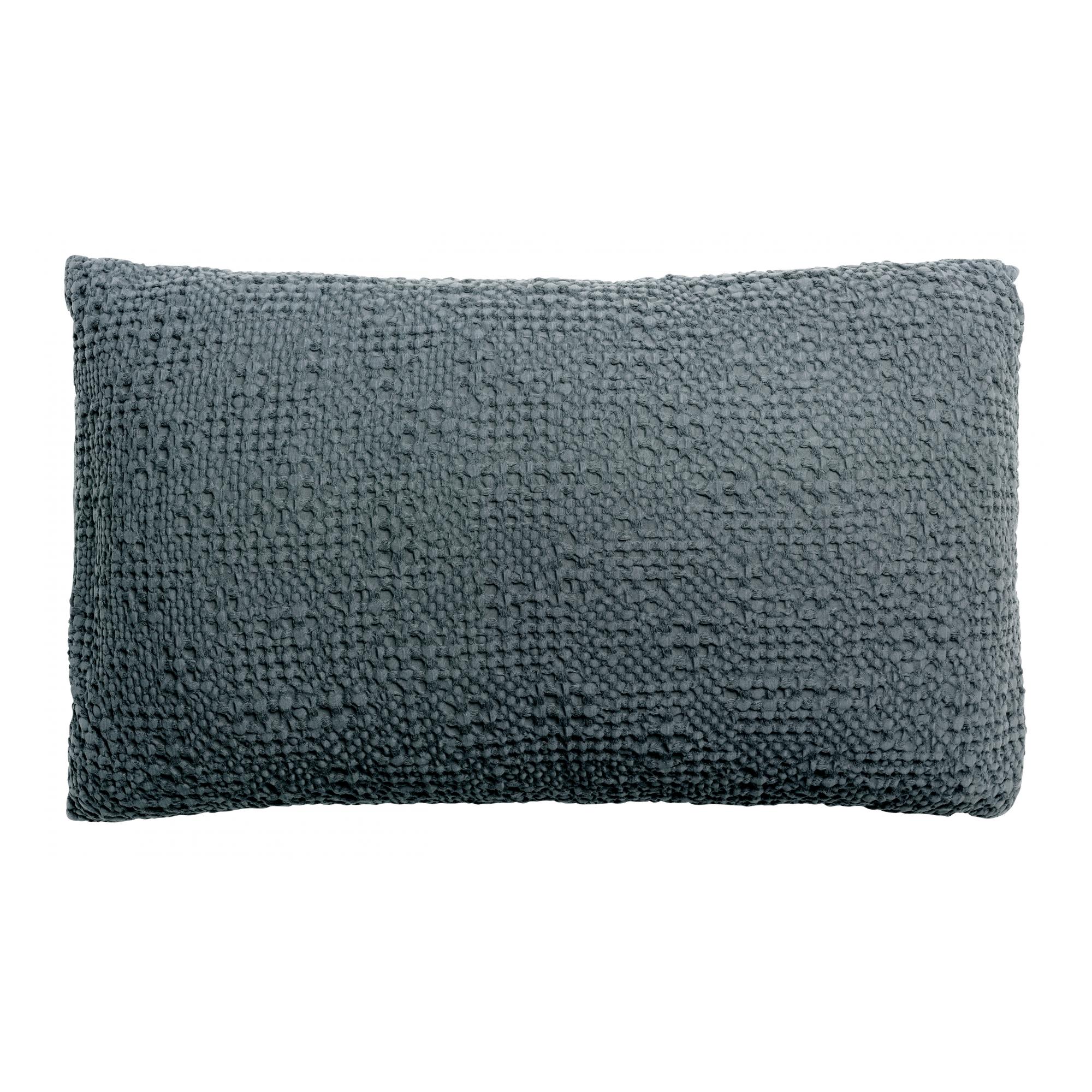 Coussin stonewashed tana cendre 40 x 65 cm