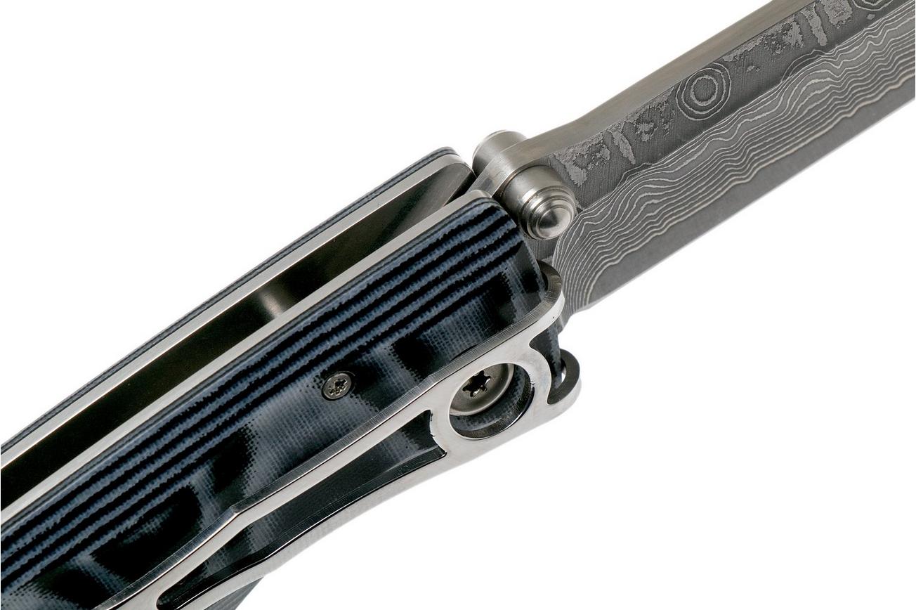 Mcusta MC-0010D Classic Wave, blue micarta, herenmes