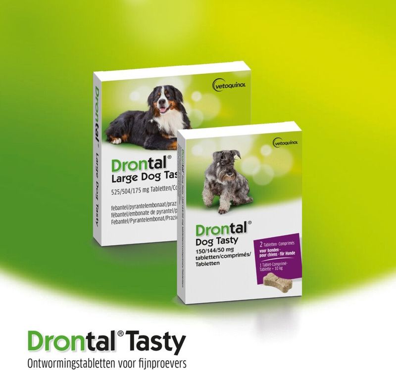 Drontal Dog Tasty Ontworming Tabletten vanaf 10kg 2 tabletten