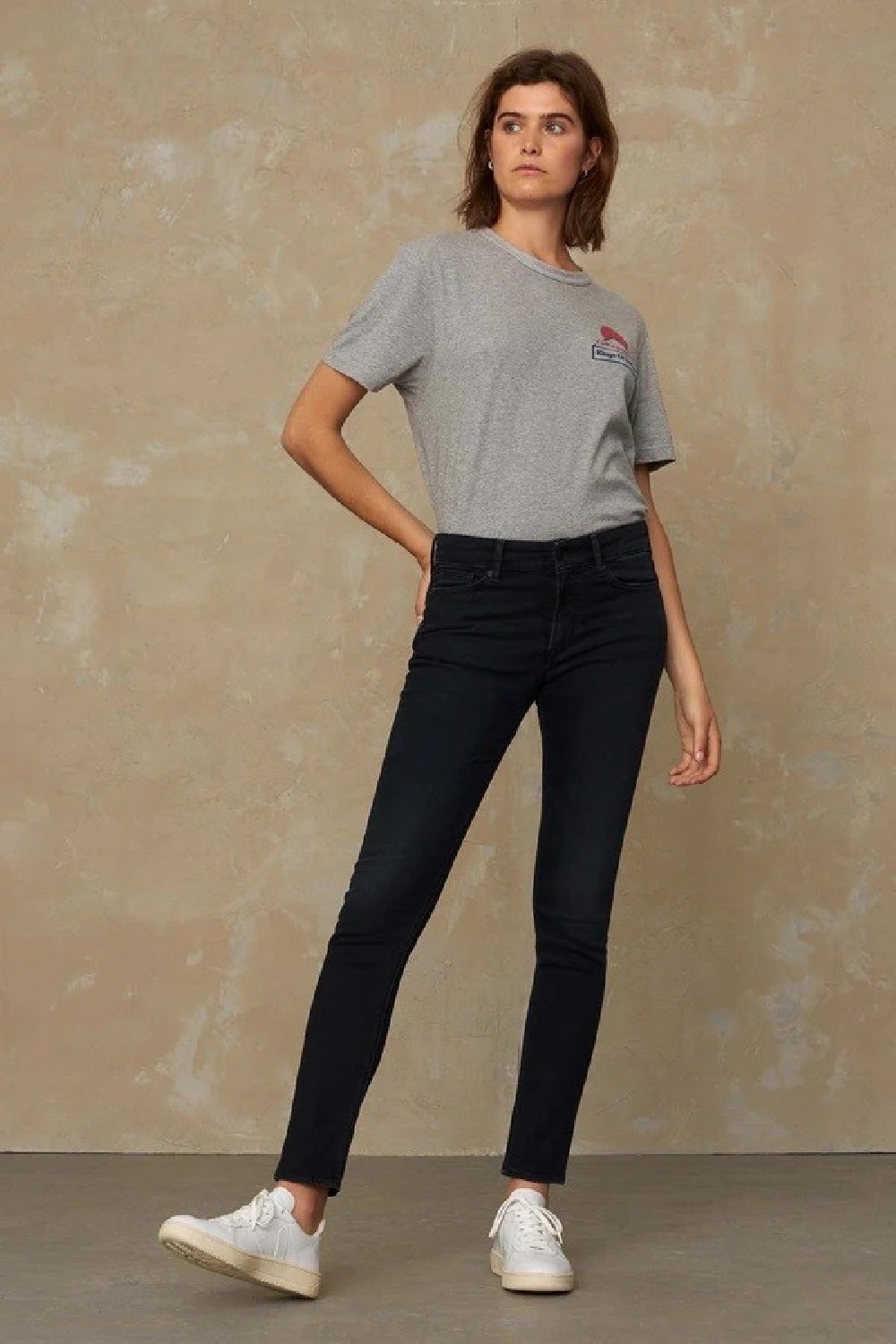 Kings Of Indigo Jeans Juno Medium Blue Black Worn