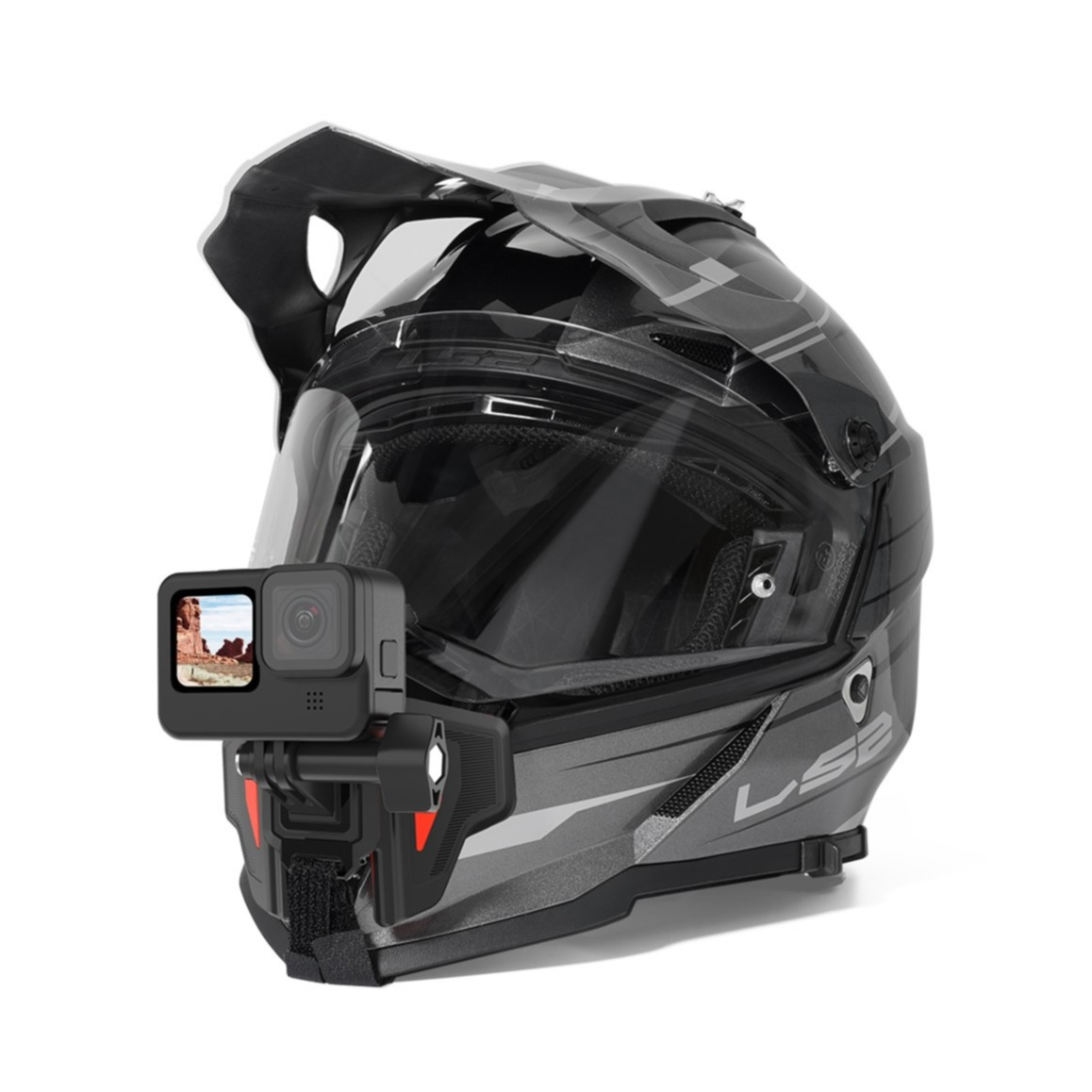 Universal Motorrad Helm Kinn Halterung für GoPro - Schwarz