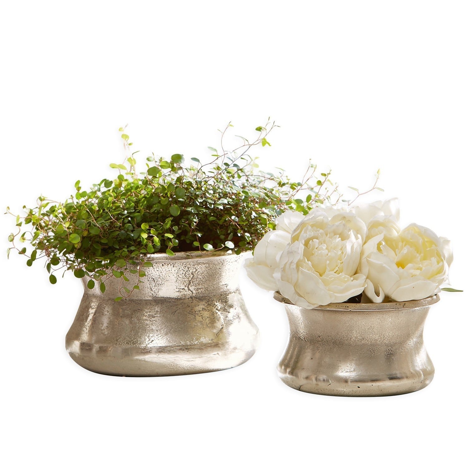 Vase 2er Set Riona antiksilber