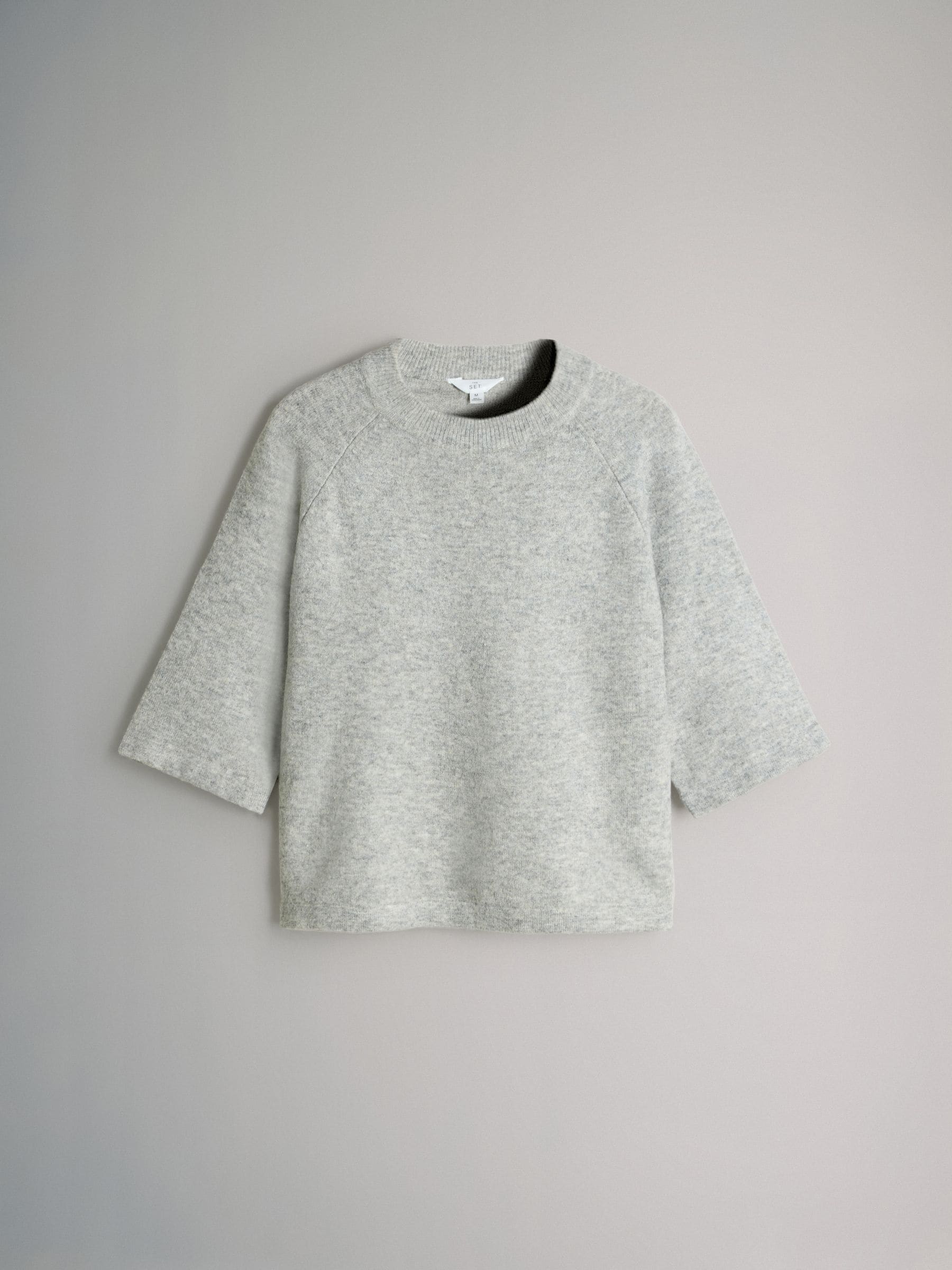 Zwart/grijs gemêleerd/crème - The Set 3 Pack Knitted T-Shirts With Wool