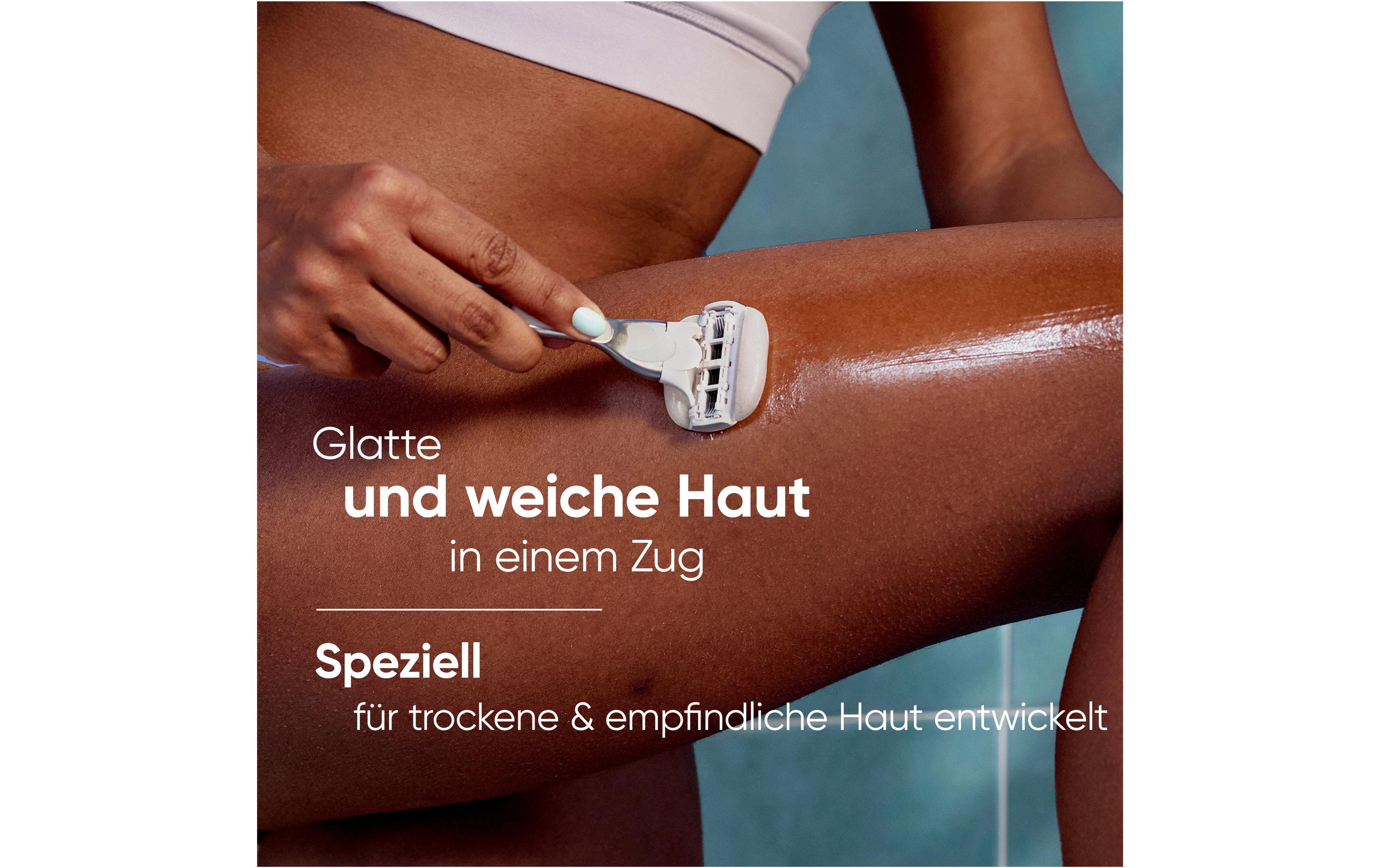 Rasierklingen Pro ComfortGlide Sensitive 9 StückErsatzklingen für Damen mit langlebigem Metallhandstück und Duschhalterung
