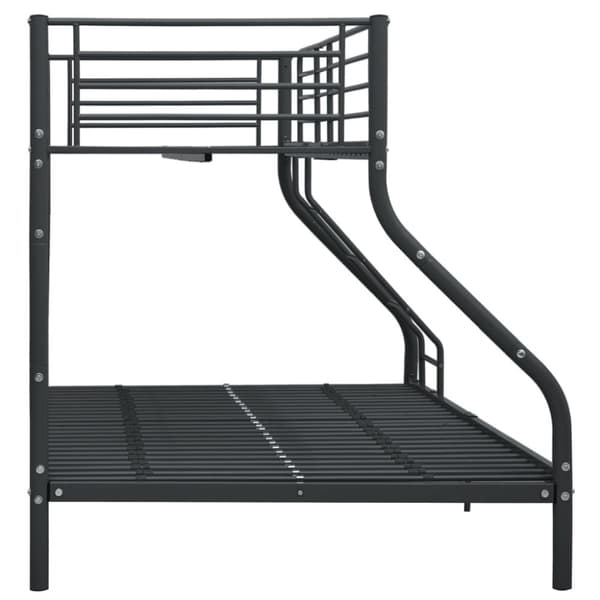 vidaXL Køyeseng ramme svart metall 140x200 cm/90x200 cm