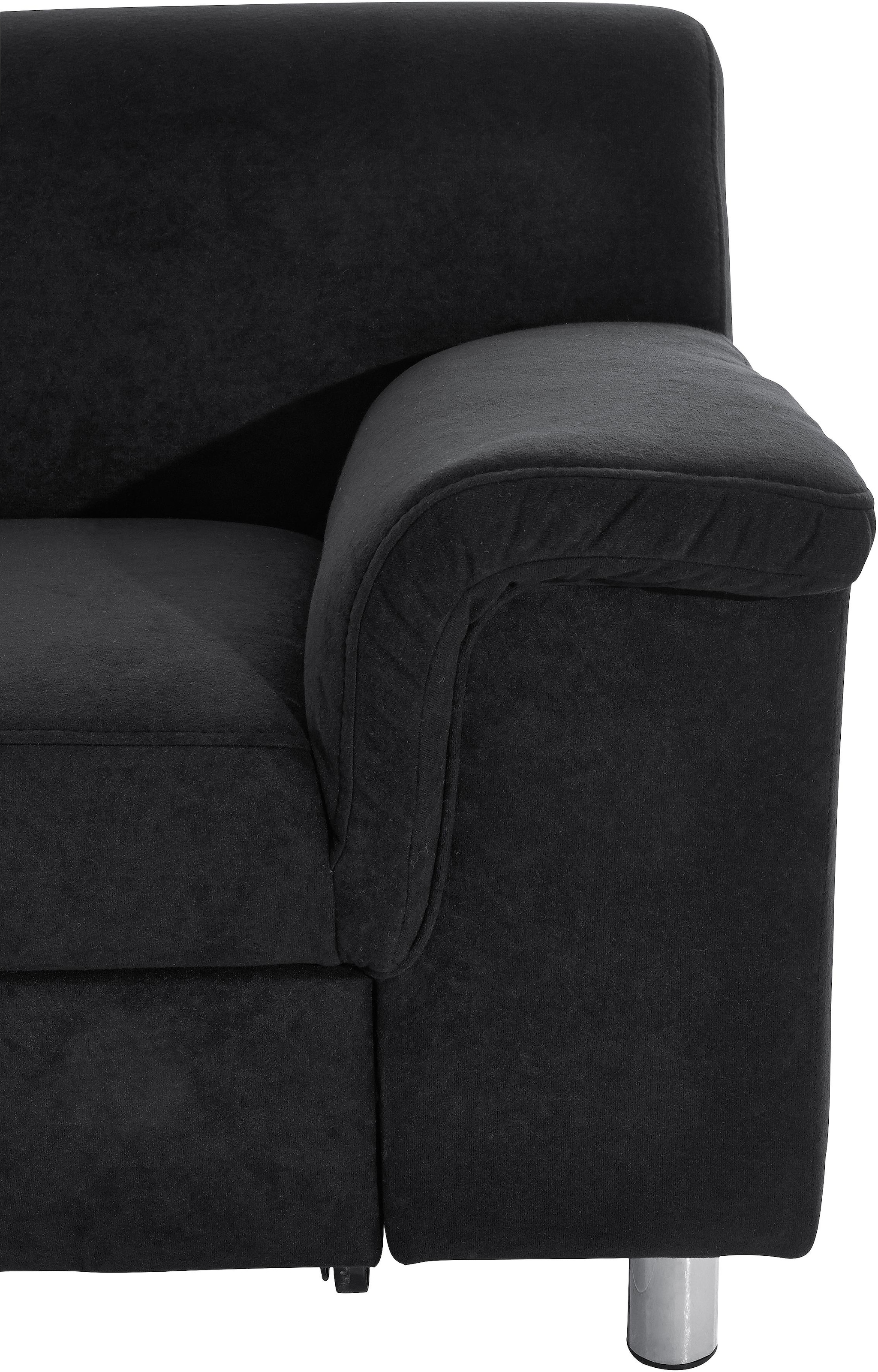 INOSIGN Ecksofa »Jamie, modern und elegant, Fusshöhe 9cm, L-Form,« wahlweise mit Bettfunktion