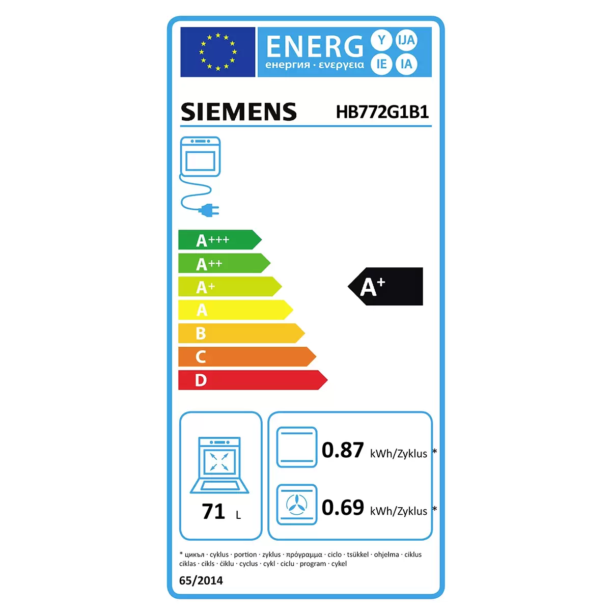 Siemens Backofen mit Pyrolyse HB772G1B1