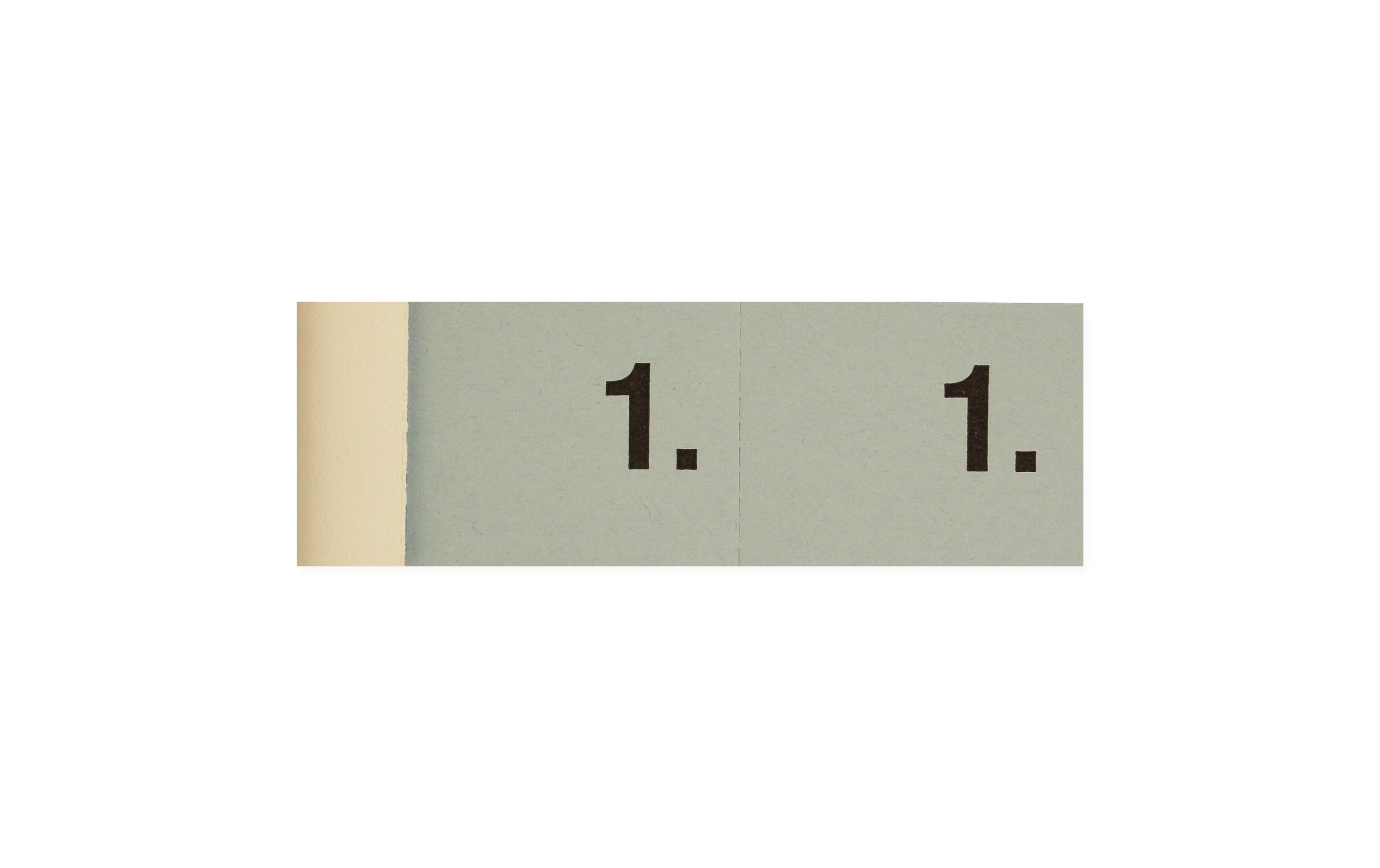 Notizzettel Garderobenblöcke 1-100, BlauGarderobennummer