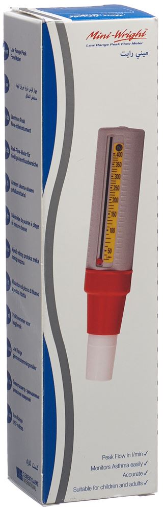 CLEMENT CLARKE Peak Flow Meter Mini-Wright Low Range 30-400l/min 1 Stk