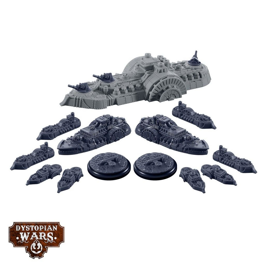 Dystopian Wars: Columbia Battlefleet Set