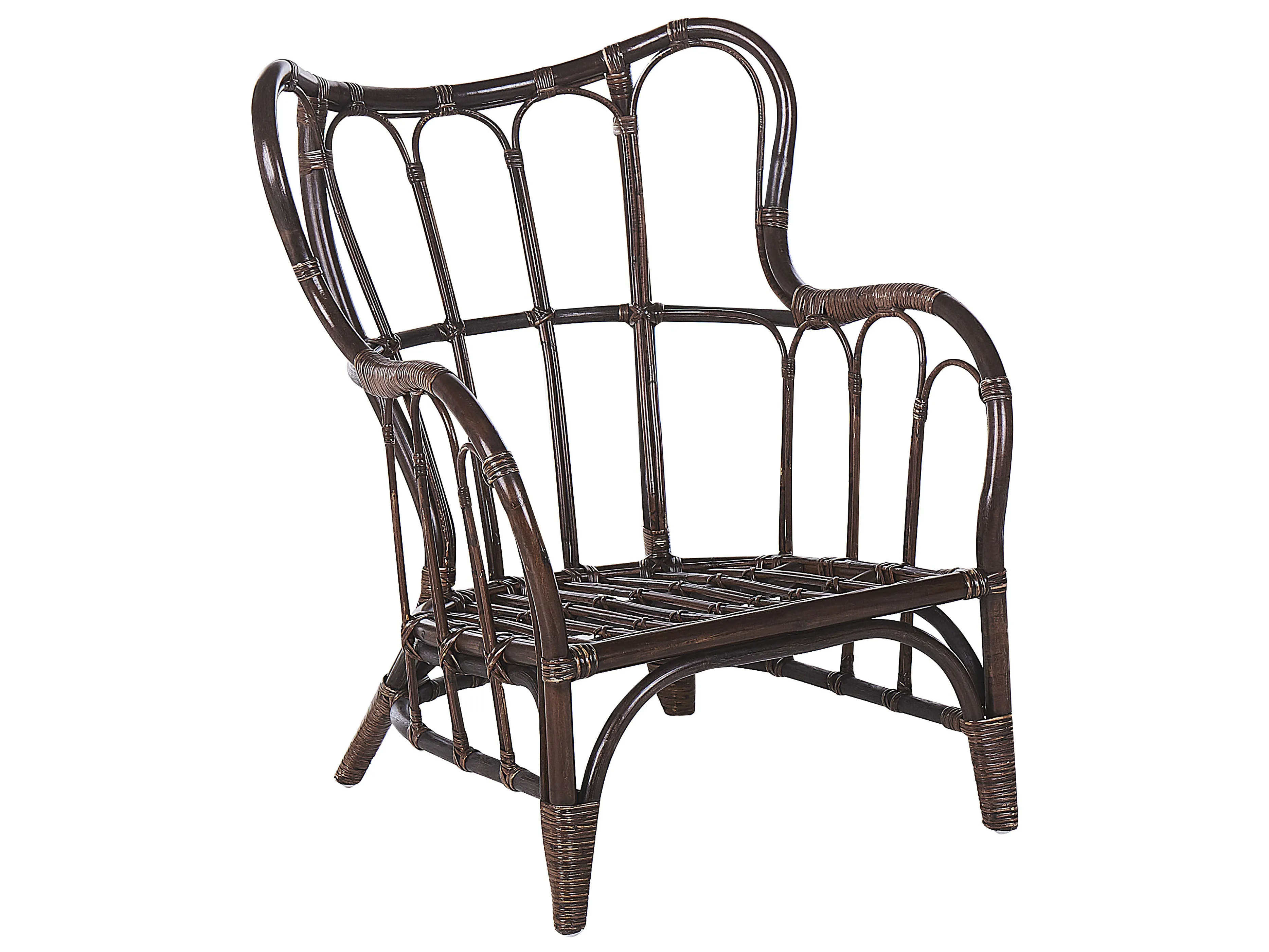 Loungeset met tafel 4-zits BRINDISI Rotan Donkerbruin
