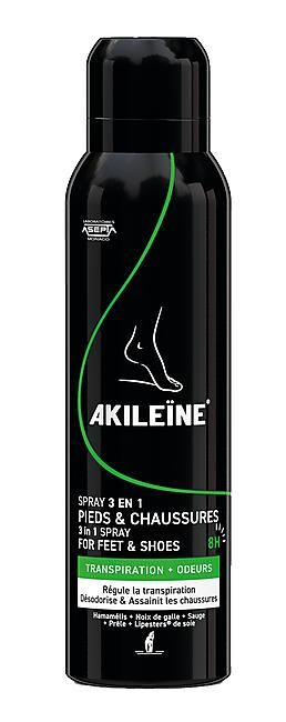 AKILEINE - DEODORANT SPRAY NOIR PIEDS/CHAUSSURES 150 ML