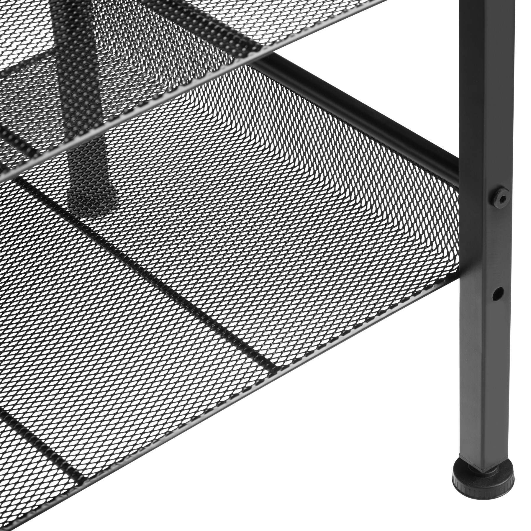 tectake® Beistelltisch, Industrial Style, mit Ablage und 2 Gitterablagen, 40,5 x 40 x 50,5 cm