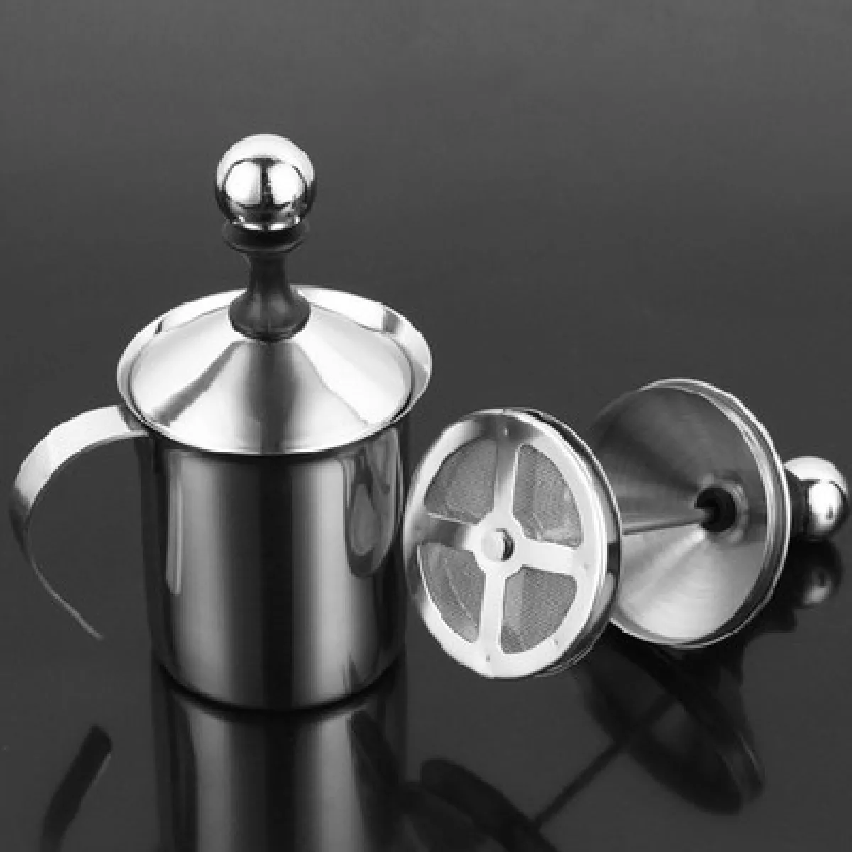 Mousseur manuel lait inox Universal