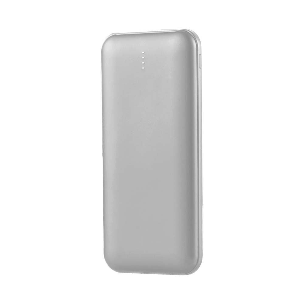 Powerbanks met LED-display - Zilveren behuizing - 10000 mAh