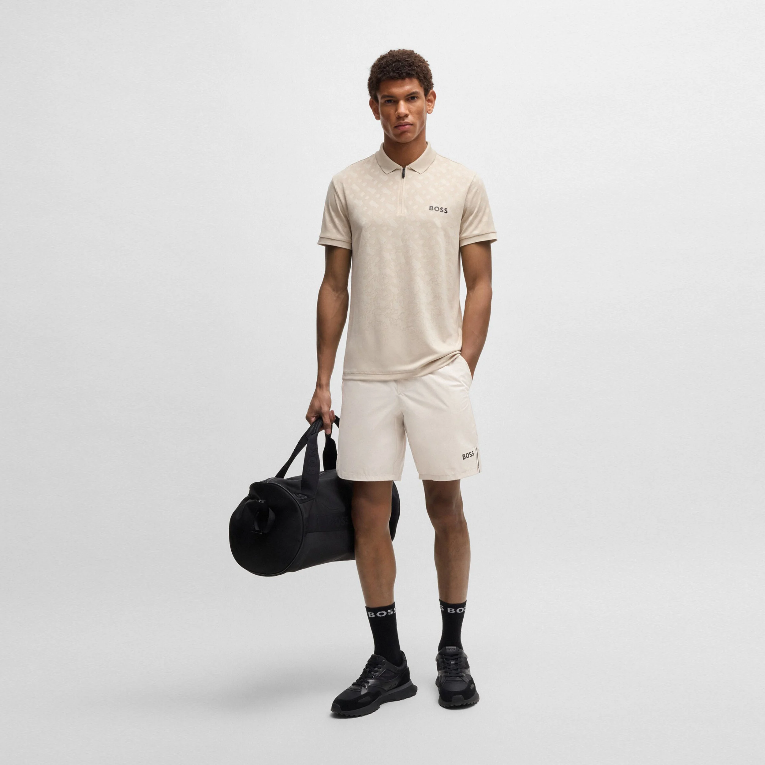 BOSS Atta 9inch Shorts Hommes - Beige