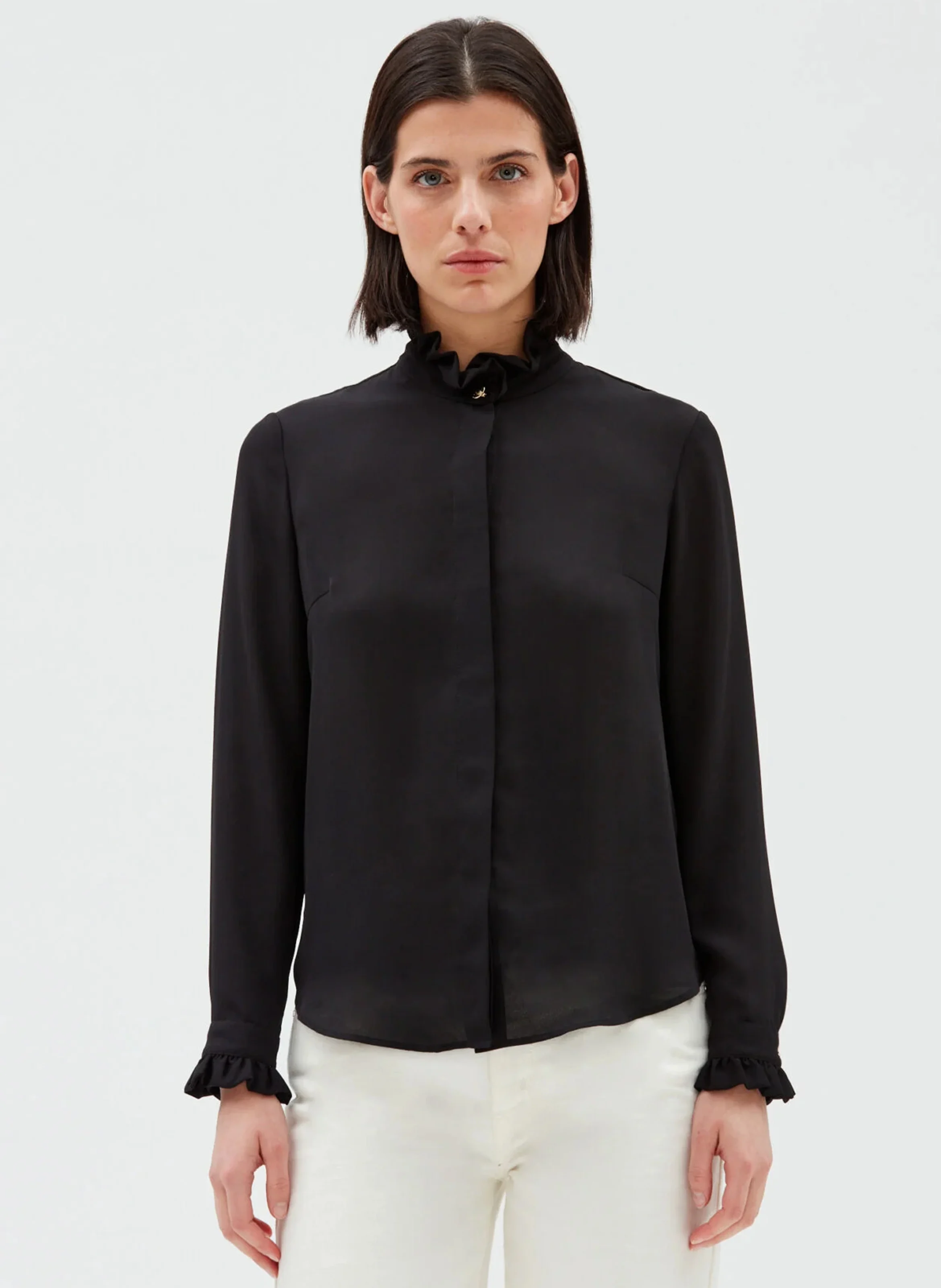 Chemise col victorien| Noir