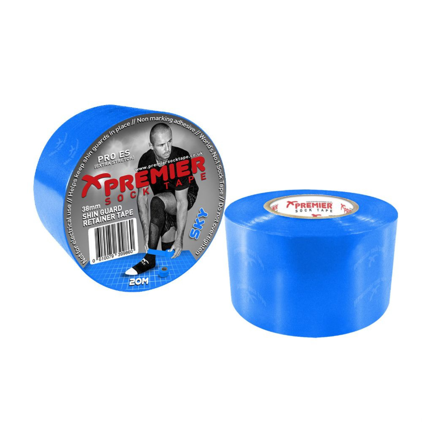 Premier Sokkentape 38mm Blauw
